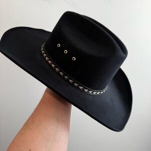 Pigalle Black Felted Wool Cowboy Hat Large/Extra Large